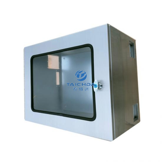 Glass window food hygiene enclosure SS316