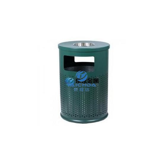 Green color outdoor stainless steel rubbish bin