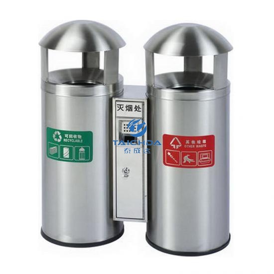 Outdoor Stainless Steel Classification Garbage Cans