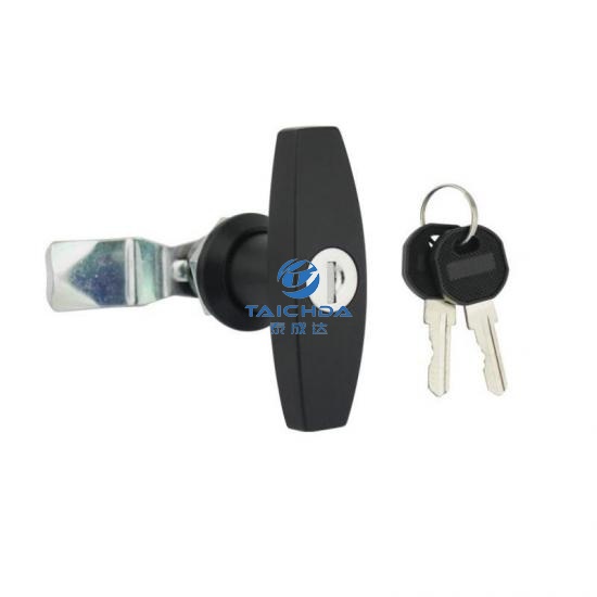 Cabinet T handle lock black color