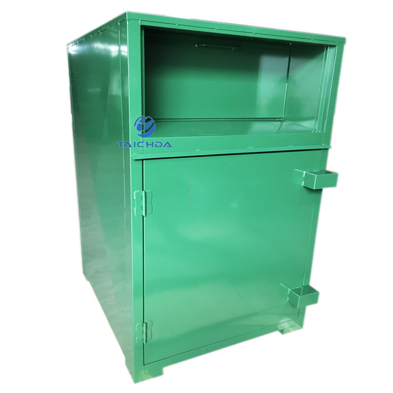 clothes donation green bins