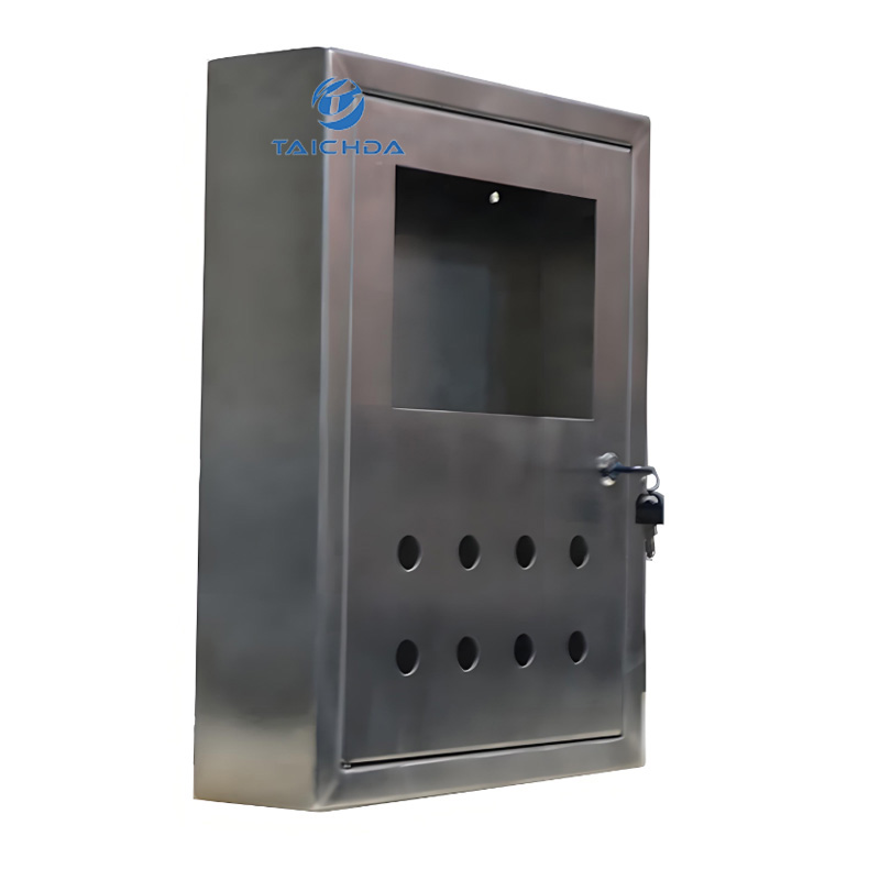 Metal control panel button box